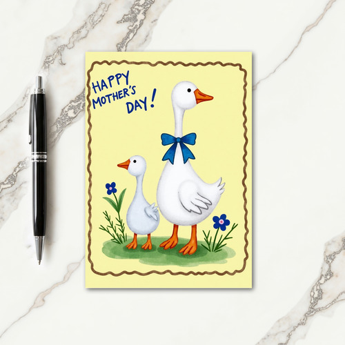 Birds Mothers Day Illustration Card