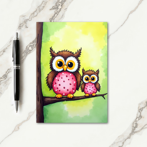 Birds Mothers Day Love Illustration Card