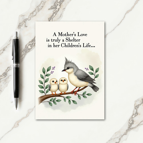 Birds Mothers Day Scene Card