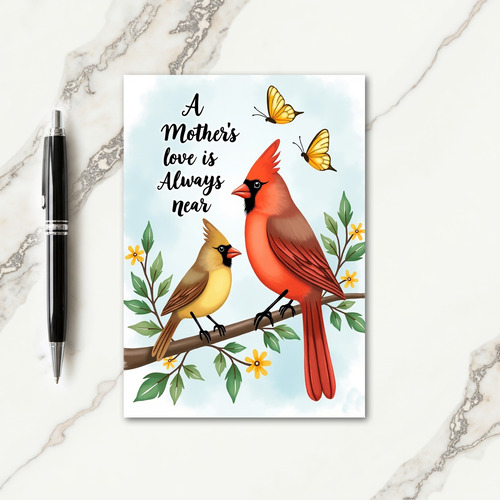 Birds Mothers Love Illustration Card