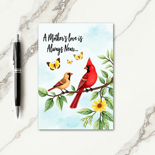 Birds Mothers Love Watercolor Card