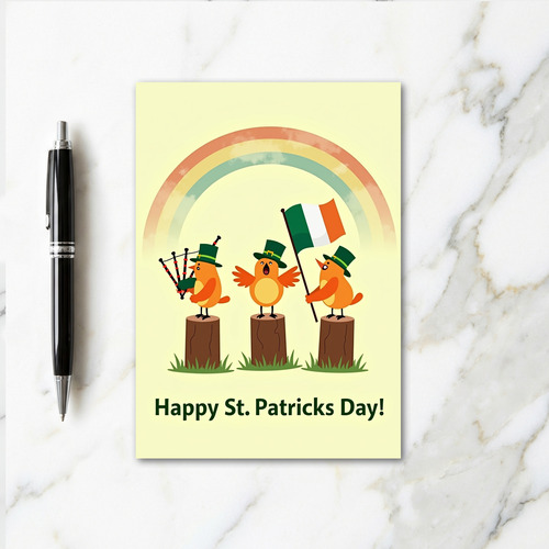 Birds St Patricks Day Happy Card