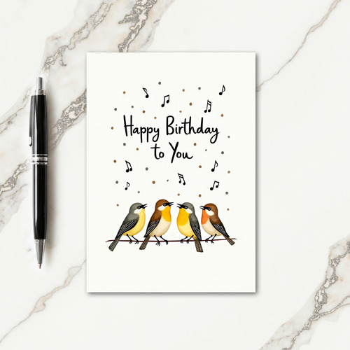 Birdsong Birthday Card