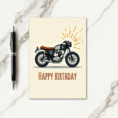 Birthday Adventure Bike Card