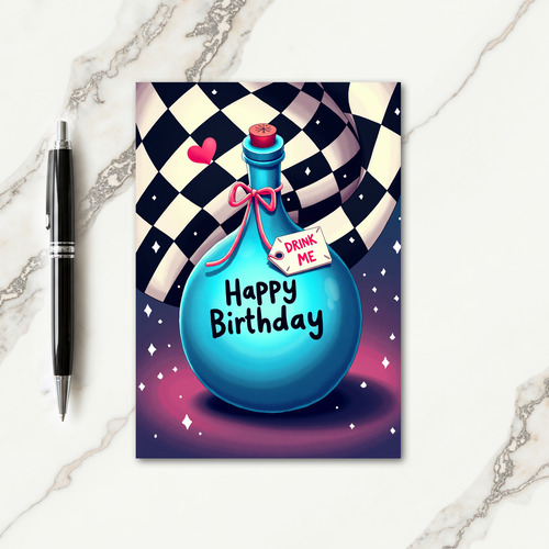 Birthday Aqua Bottle Card