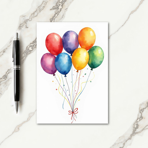 Birthday Balloon Art Card