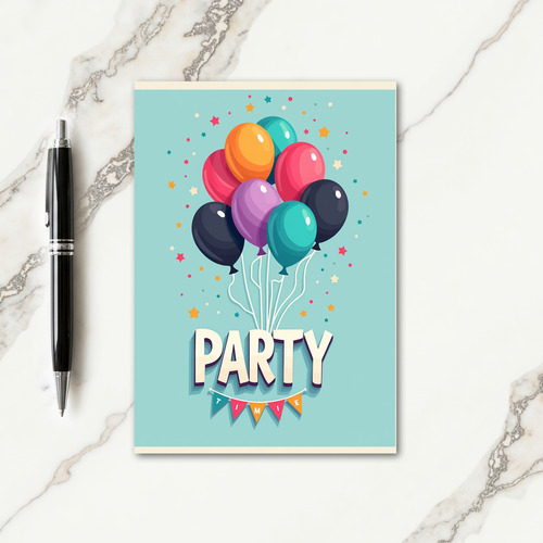 Birthday Balloon Ascent Card