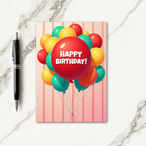 Birthday Balloon Burst Card