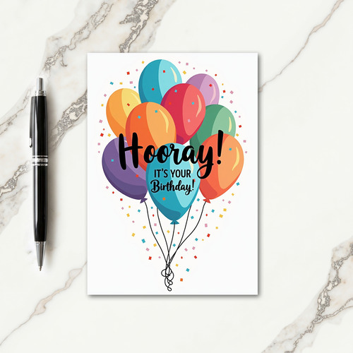 Birthday Balloon Confetti Card