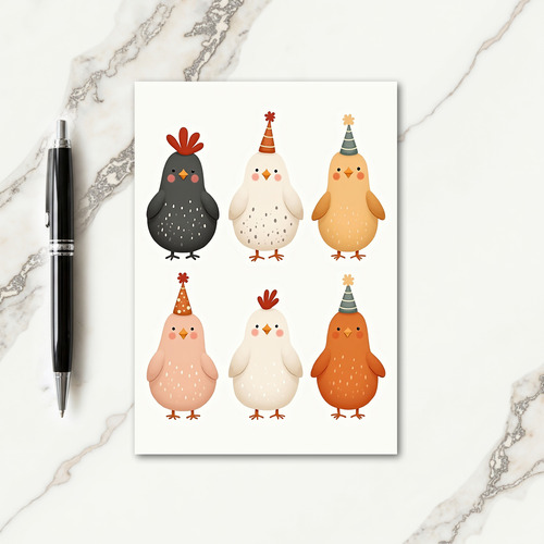 Birthday Bird Illustration Card