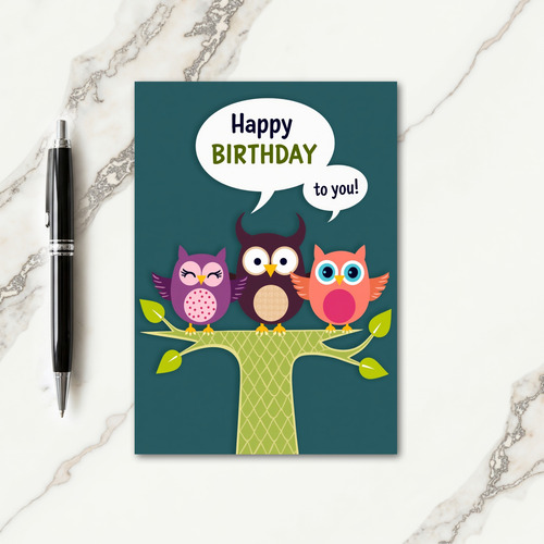 Birthday Birds Art Card