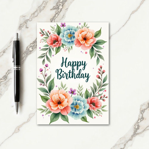 Birthday Bloom Watercolor Card