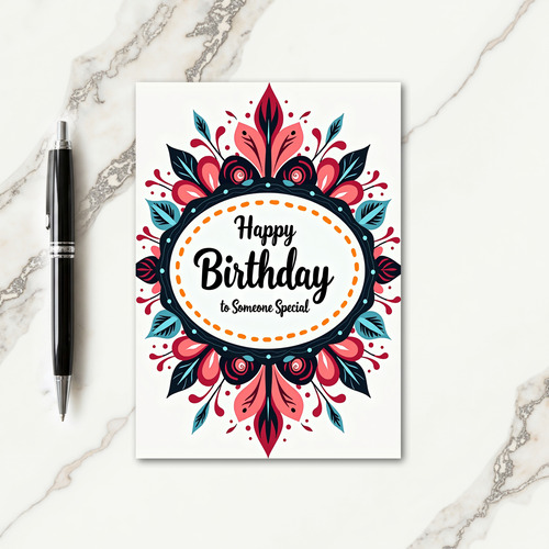 Birthday Botanical Frame Card