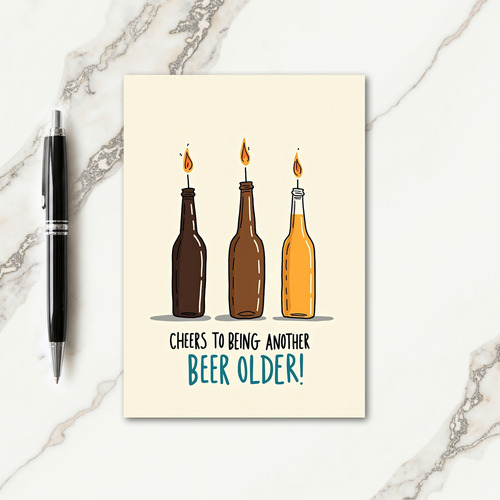 Birthday Bottle Candle Card