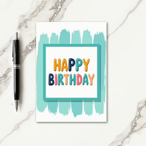 Birthday Bubble Letters Card