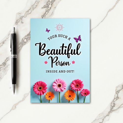 Birthday Butterflies Azure Card