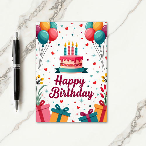 Birthday Cake Celebration Card