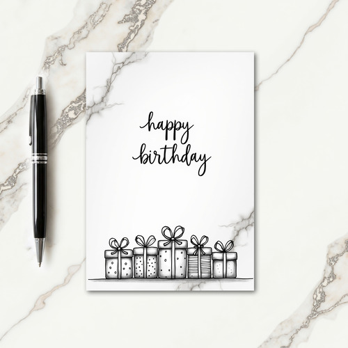 Birthday Calligraphy Card