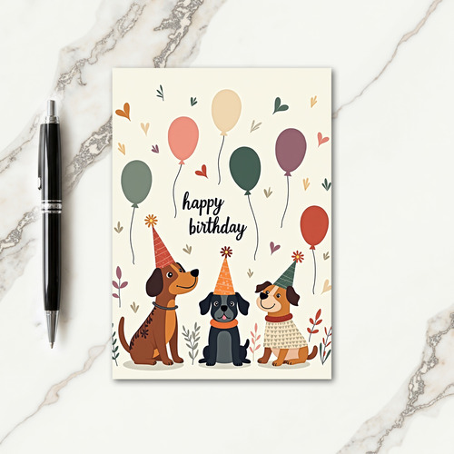 Birthday Canine Friends Card