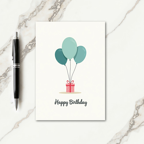 Birthday Celebration Balloon Gift Card