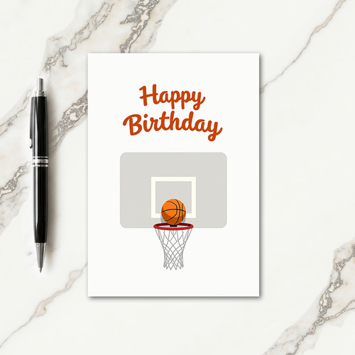 Birthday Celebration Sports Hoop Card