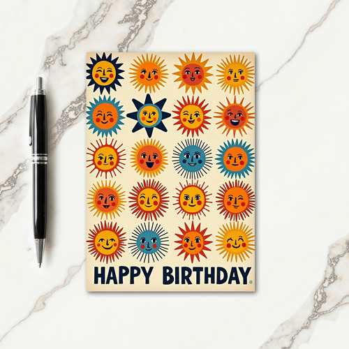 Birthday Celestial Sun Card