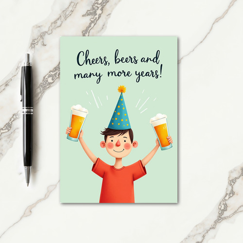 Birthday Character Party Hat Card