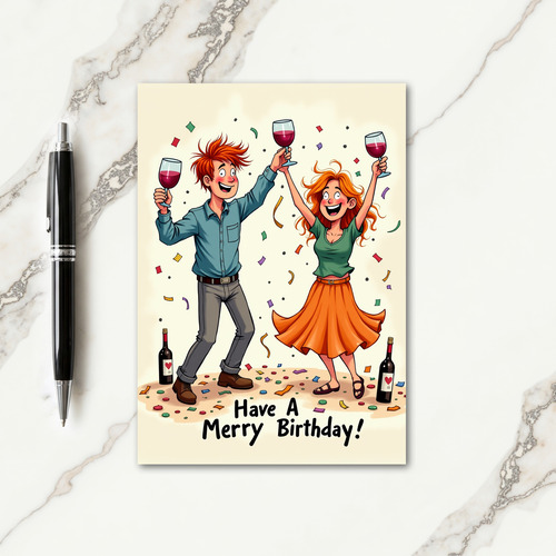 Birthday Cheers Toast Card