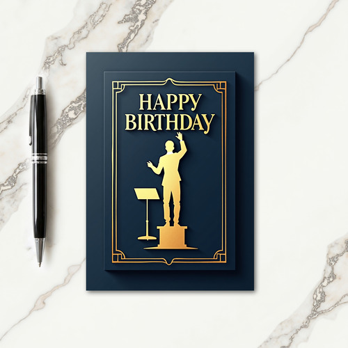 Birthday Conductor Gold Card