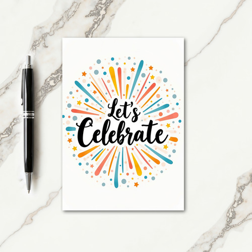 Birthday Confetti Burst Card