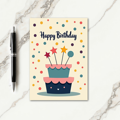 Birthday Confetti Design Card