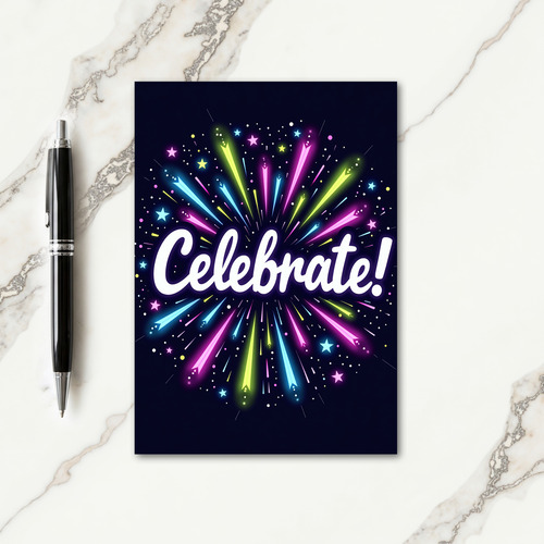 Birthday Cosmic Burst Card