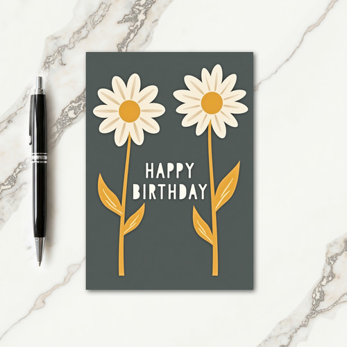 Birthday Creamy Petal Card