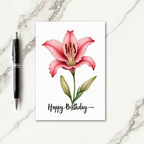 Birthday Crimson Bloom Card
