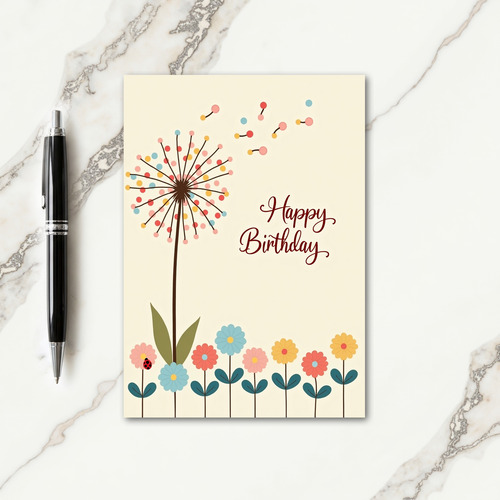 Birthday Dandelion Card