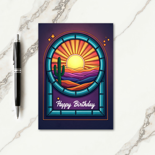 Birthday Desert Sun Card