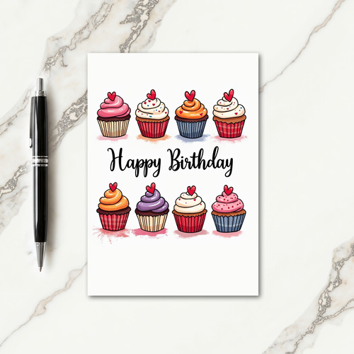 Birthday Dessert Display Card