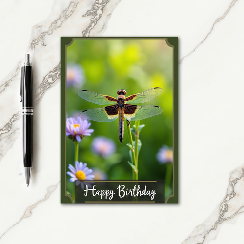 Birthday Dragonfly Wing Card