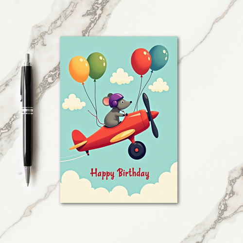 Birthday Flight Aviator Card