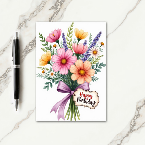 Birthday Floral Bouquet Card