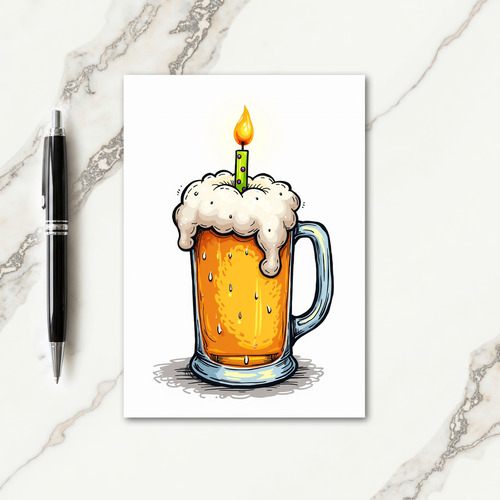 Birthday Frothy Drink Card