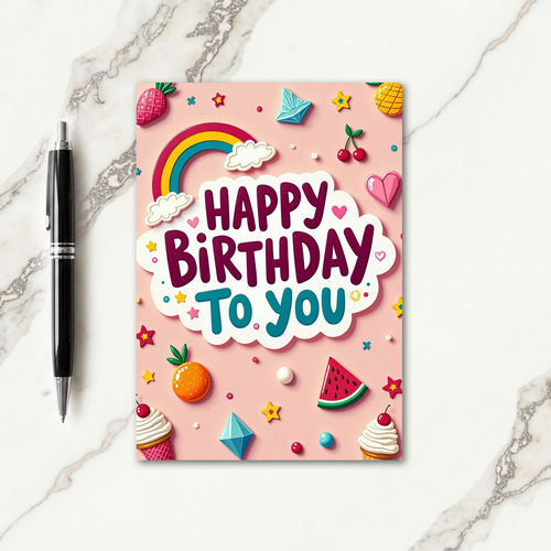 Birthday Gems And Stars Card