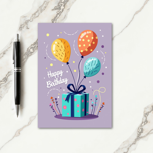 Birthday Gift Box Card