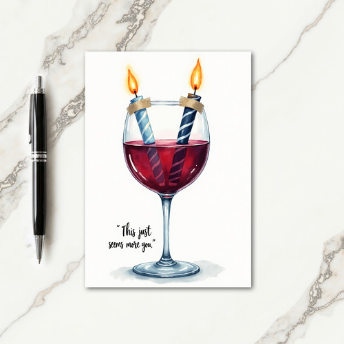 Birthday Glass Candle Card