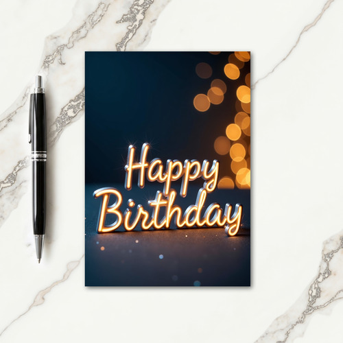 Birthday Glow Script Card
