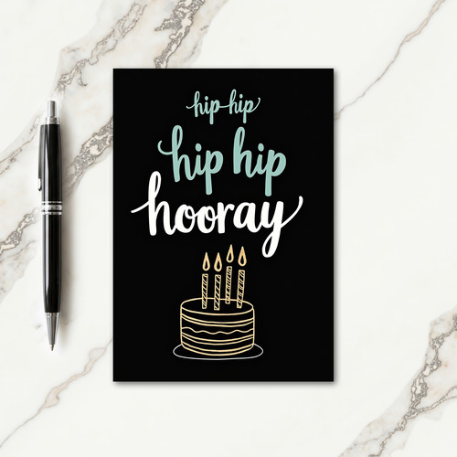 Birthday Gold Cake Card