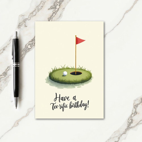 Birthday Golf Green Card