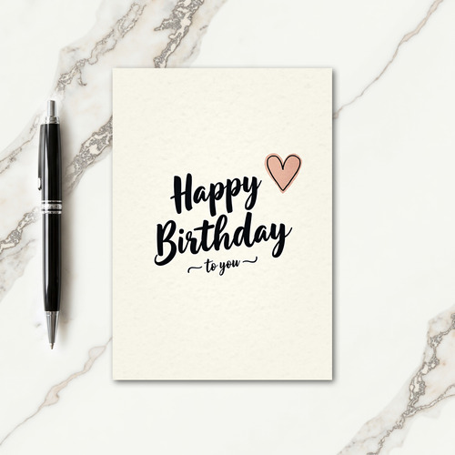 Birthday Heart Accent Card