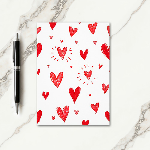 Birthday Heart Sketch Card
