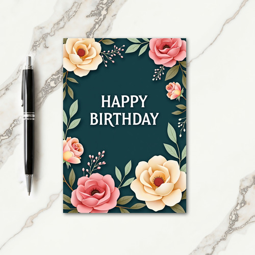 Birthday Illustration Bloom Card